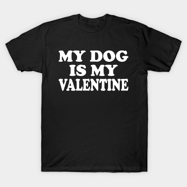 My Dog Is My Valentine - dog lover valentines day gift idea T-Shirt by AbstractA